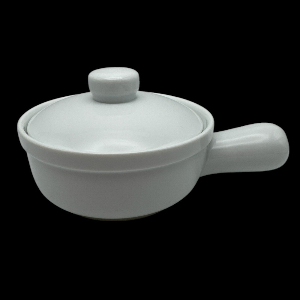 Home by Target White Ceramic French Onion Soup Crocks Mini Casseroles w/Lid